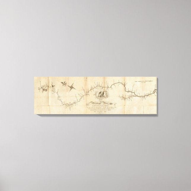 Map of the Mississippi River Canvas Print (Front)