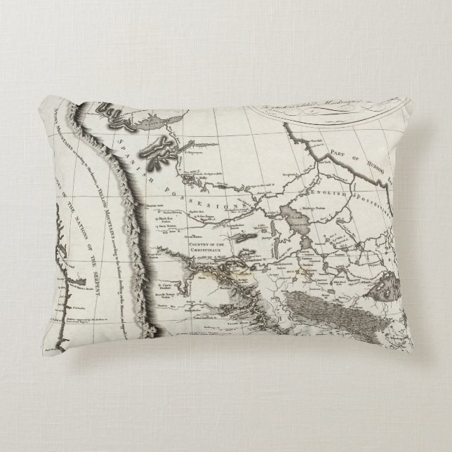 Map of the Missouri Accent Pillow (Front)