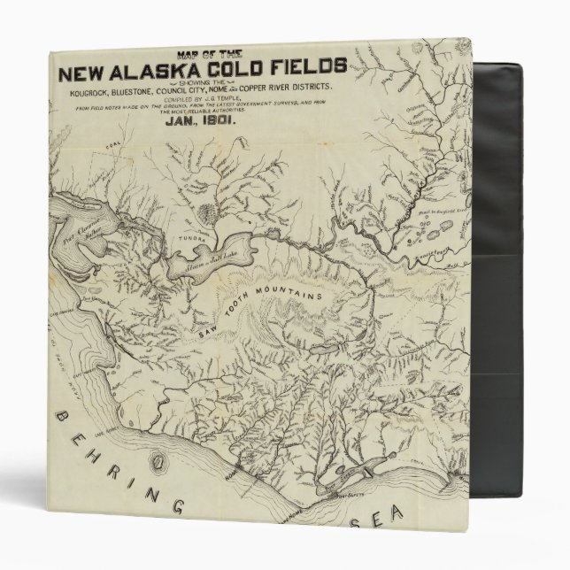 Map Of The New Alaska Gold Fields Binder (Front/Inside)