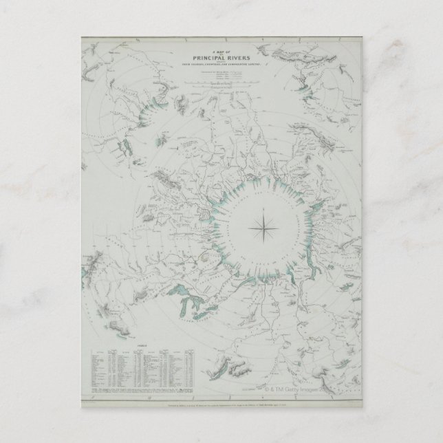 Map of the North Pole Postcard (Front)