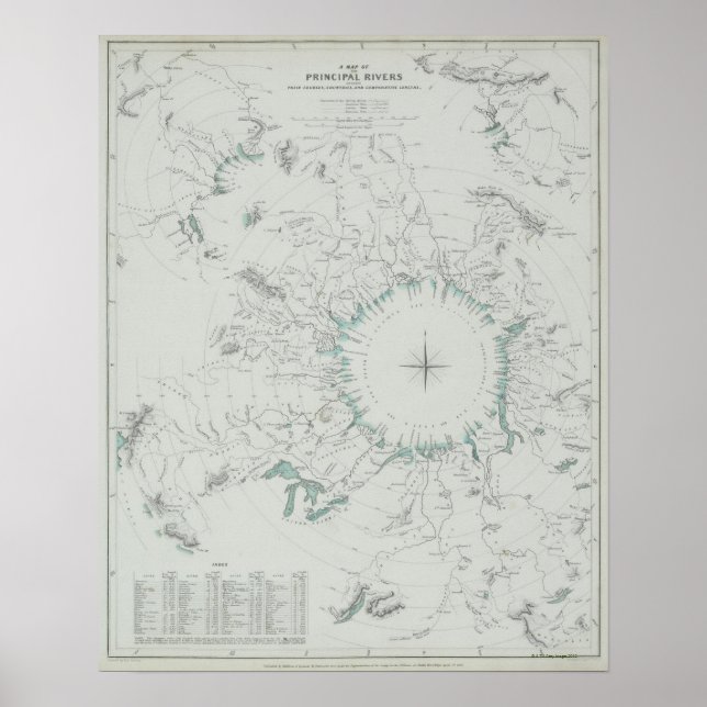 Map of the North Pole Poster (Front)