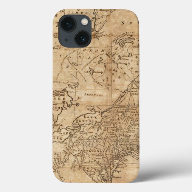 Map of the Northern and Middle States 2 Case-Mate iPhone Case (Back)