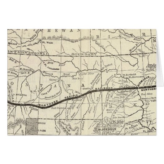 Map of the Northern Pacific Railroad Cards (Front Horizontal)