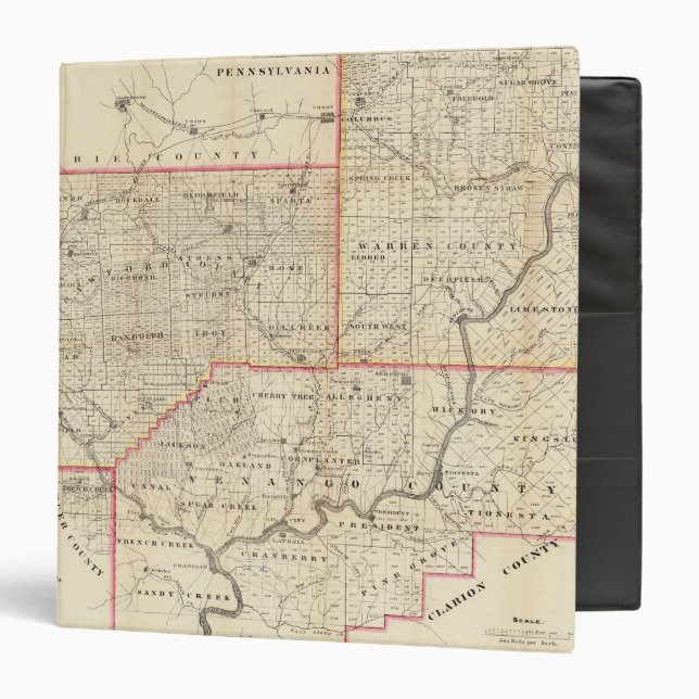 Map of the Oil Region of Pennsylvania Binder (Front/Inside)