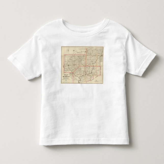 Map of the Oil Region of Pennsylvania Toddler T-shirt (Front)