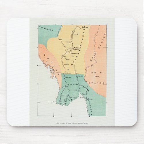 Map of the ond Burman kingdom by William Griggs Mouse Pad