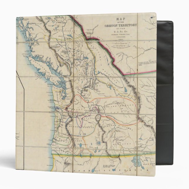Map of the Oregon Territory 2 Binder (Front/Inside)