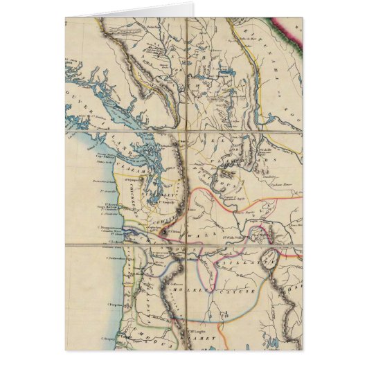 Map of the Oregon Territory 2 Cards (Front)