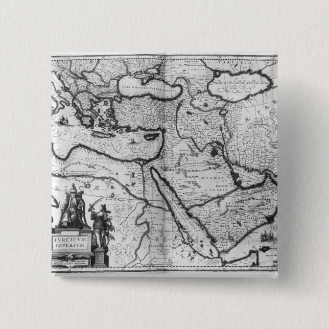 Map of the Ottoman Empire Pinback Button (Front)