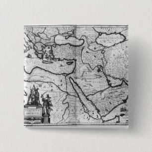 Map of the Ottoman Empire Pinback Button