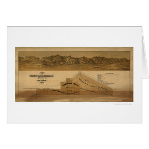 Map of the Panamint Range Mountains 1875 Cards