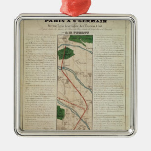 Map of the Paris to St. Germain Railway, by Metal Ornament