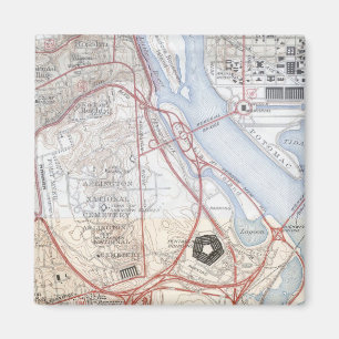 Map of the Pentagon Road System Magnet