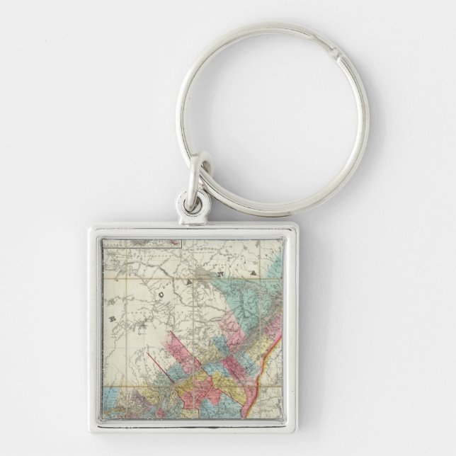 Map Of The Provinces Of Canada Keychain (Front)