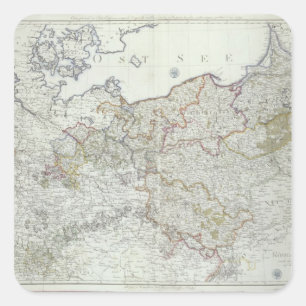 Map of the Prussian States in 1799 Square Sticker
