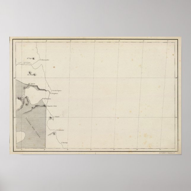 Map of the Republic of Chile 13 Poster (Front)