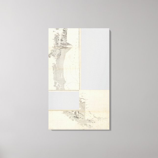 Map of the Republic of Chile 915 Canvas Print (Front)