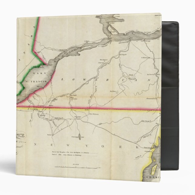 Map of the River St. Lawrence and Adjacent Country 3 Ring Binder (Front/Inside)