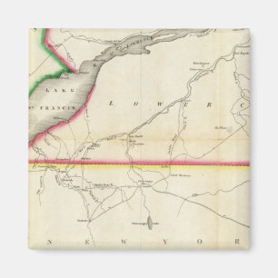 Map of the River St. Lawrence and Adjacent Country Magnet