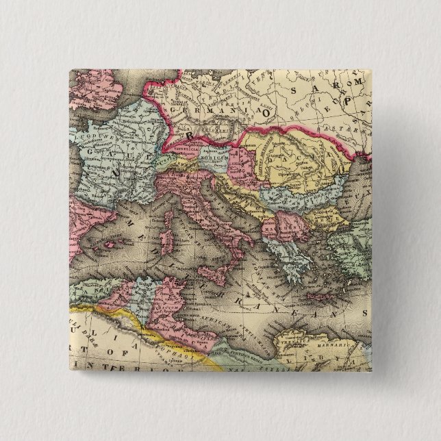 Map of the Roman Empire Pinback Button (Front)