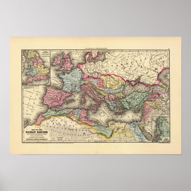 Map of the Roman Empire Poster (Front)