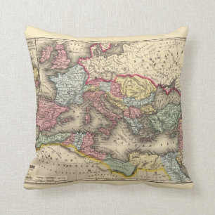 Map of the Roman Empire Throw Pillow