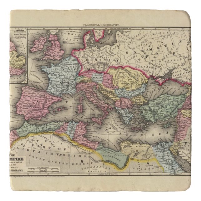 Map of the Roman Empire Trivet (Front)