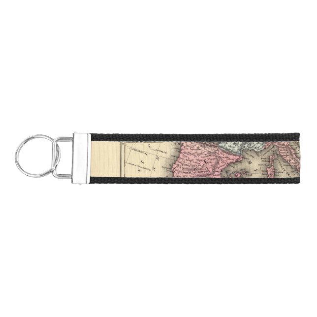 Map of the Roman Empire Wrist Keychain (Keys on Left)