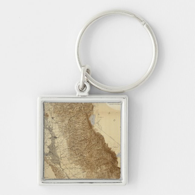 Map Of The San Joaquin Keychain (Front)