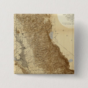 Map Of The San Joaquin Pinback Button