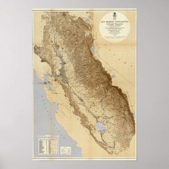 Map Of The San Joaquin Poster (Front)
