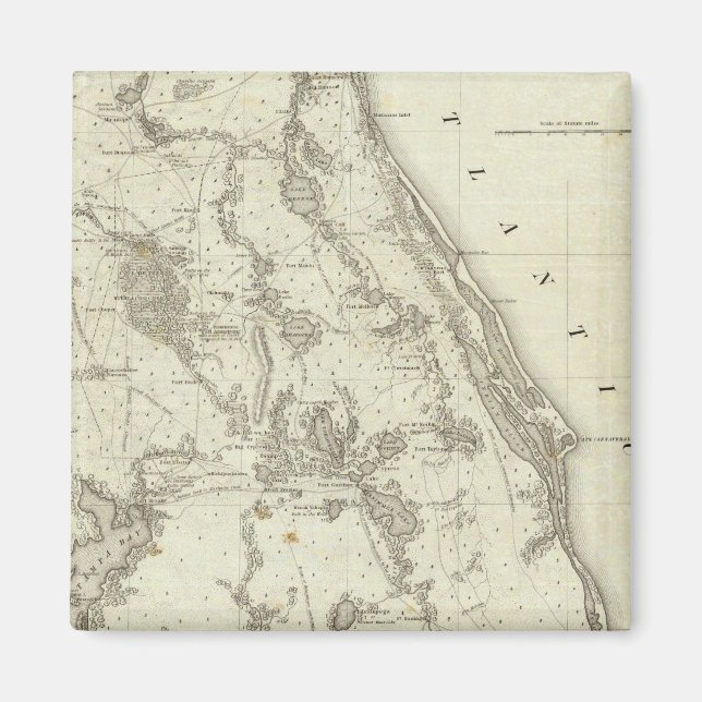 Map Of The Seat Of War In Florida Magnet (Front)