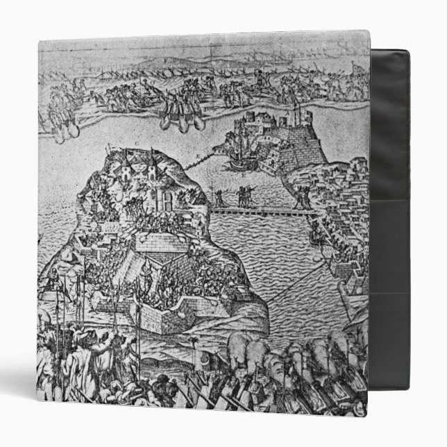 Map of the Siege of Malta in 1565 Binder (Front/Inside)