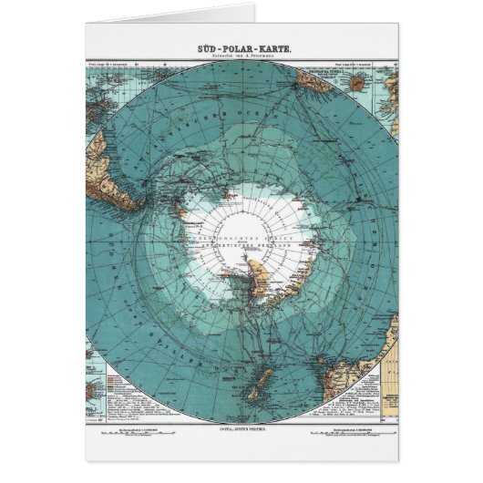 Map of the South Pole Cards (Front)