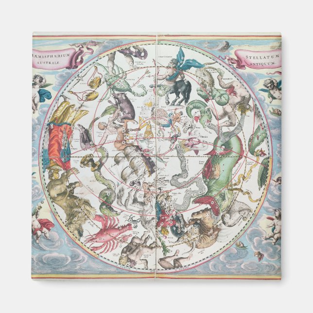 Map of the Southern Hemisphere 2 Magnet (Front)