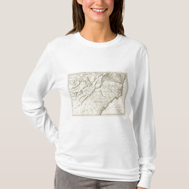 Map of the southern provinces of the United States T-Shirt (Front)