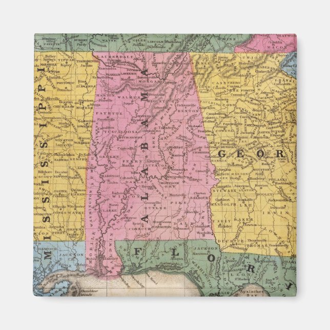 Map of the Southern States Magnet (Front)