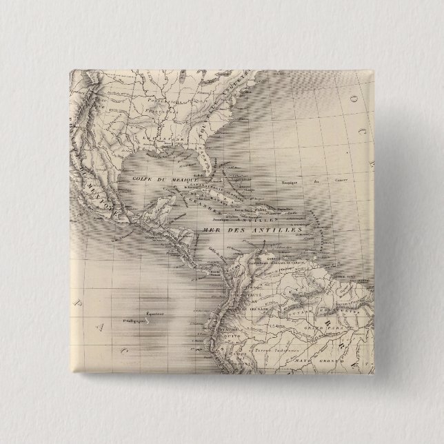 Map of the Spanish Empire in the Americas Button (Front)