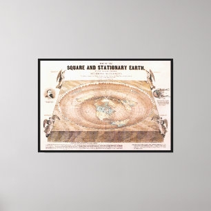 Map of the Square and Stationary Earth by Ferguson Canvas Print
