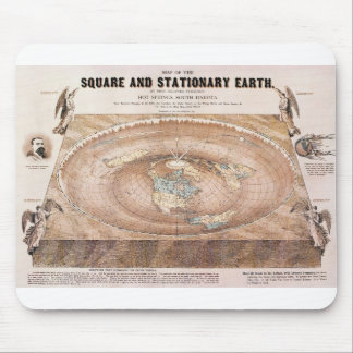 Map of the Square and Stationary Earth by Ferguson Mouse Pad