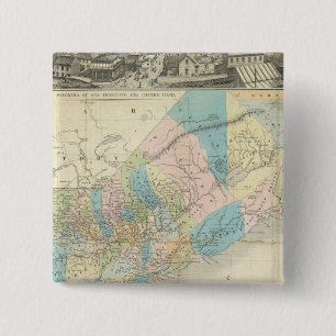 Map Of The State Of California Button