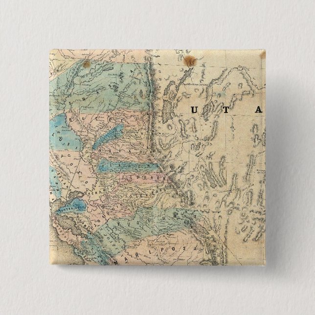 Map of the State of California Button (Front)