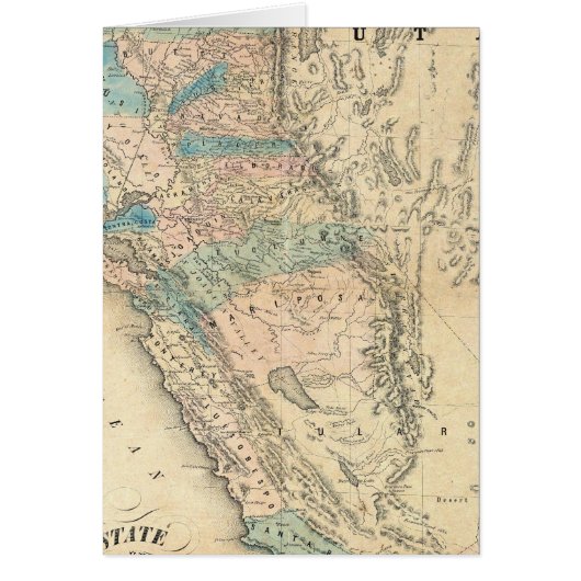 Map of the State of California Cards (Front)