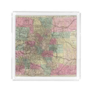 Map of the State of Colorado Acrylic Tray