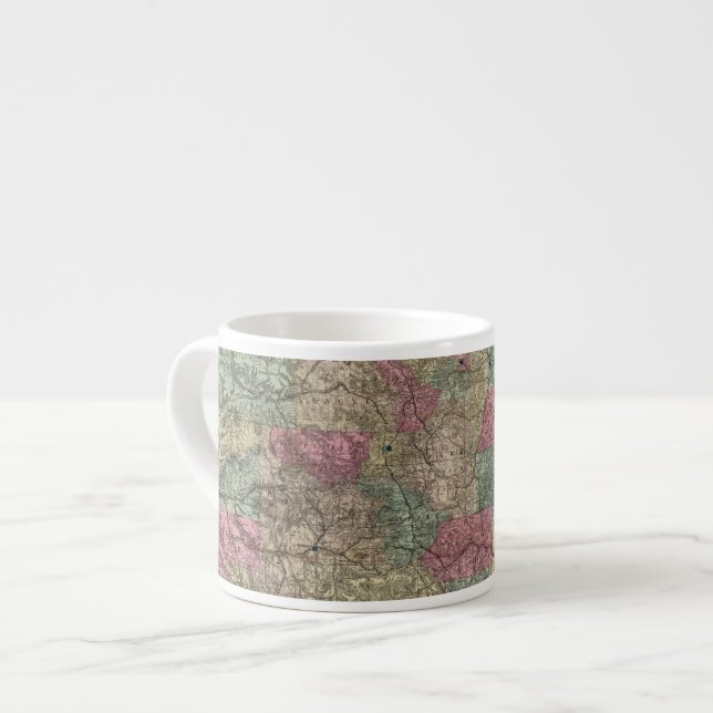 Map of the State of Colorado Espresso Cup (Front Left)