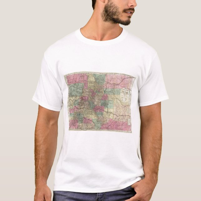 Map of the State of Colorado T-Shirt (Front)