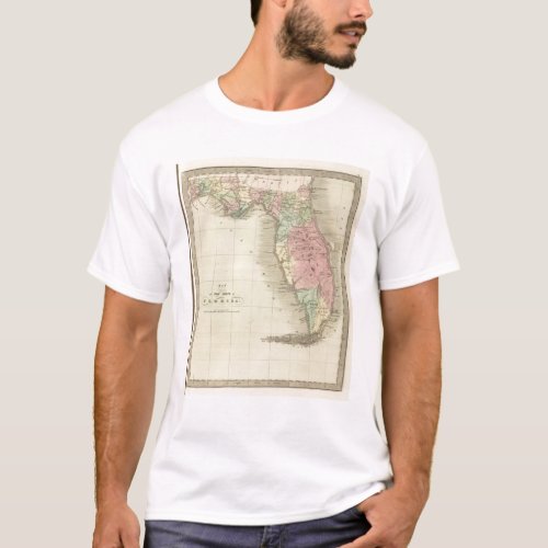 Map of the State of Florida T_Shirt