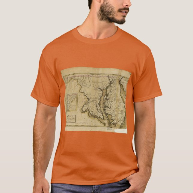 Map of the State of Maryland 1795 T-Shirt (Front)