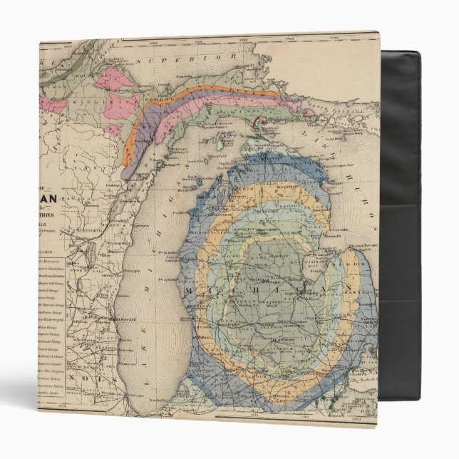 Map of the State of Michigan Binder (Front/Inside)