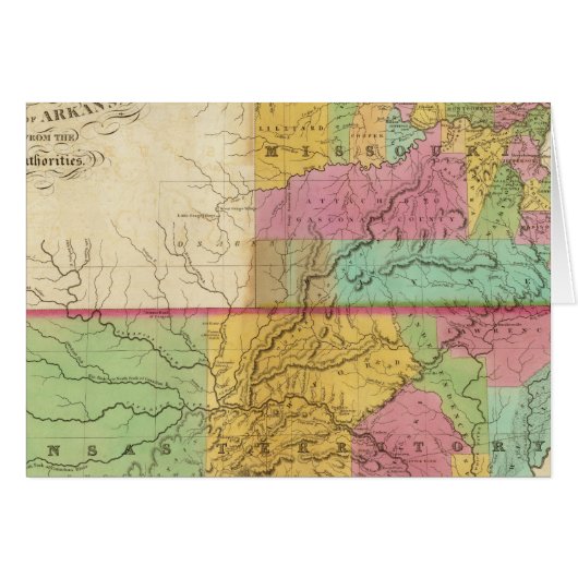 Map of the State of Missouri Cards (Front Horizontal)